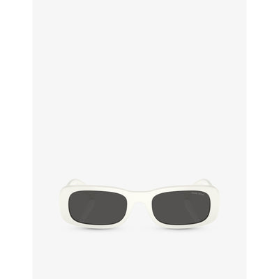 selfridges Miu Miu MU 08ZS Rectangle-Frame Acetate Sunglasses- Buy online at McGrocer