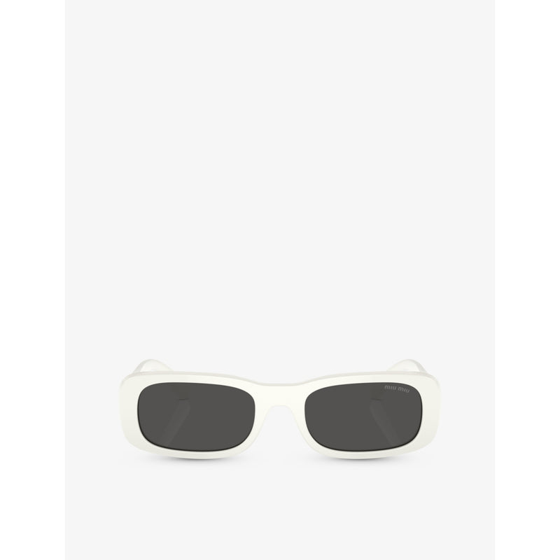 Miu Miu rectangle-frame acetate sunglasses MU 08ZS, imported from the UK