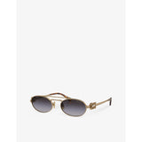 Miu Miu oval metal sunglasses MU 54ZS (British brand)