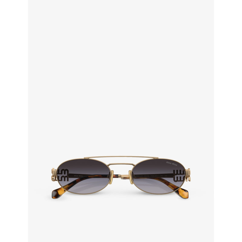 Miu Miu oval metal sunglasses MU 54ZS (British brand)