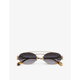 Miu Miu oval metal sunglasses MU 54ZS (British brand)