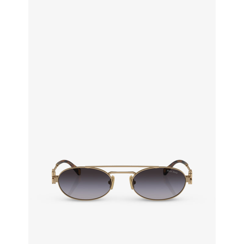 Miu Miu oval metal sunglasses MU 54ZS (British brand)