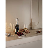 Georg Jensen Bernadotte grooved champagne flute glasses set of six, UK version