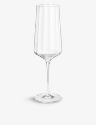 Georg Jensen Bernadotte grooved champagne flute glasses set of six, UK version