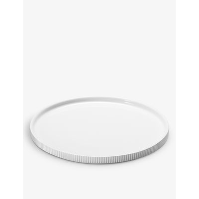selfridges Georg Jensen Bernadotte Grooved-Edge Porcelain Dinner Plate 26cm- Buy online at McGrocer