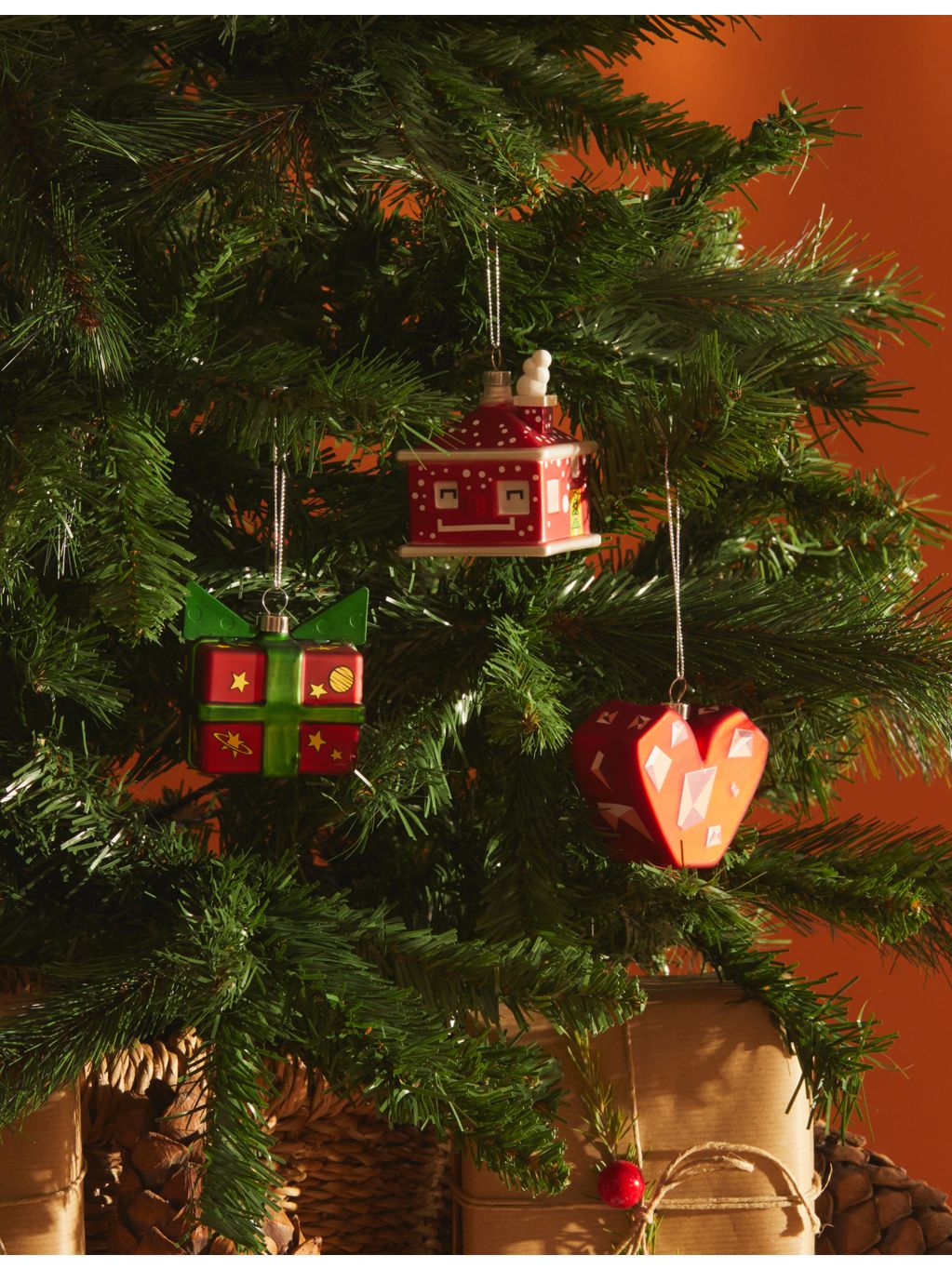 Alessi glass Christmas decoration Le Palle Quadrate 7cm, UK version