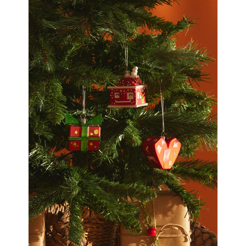 Alessi glass Christmas decoration Le Palle Quadrate 7cm, UK version