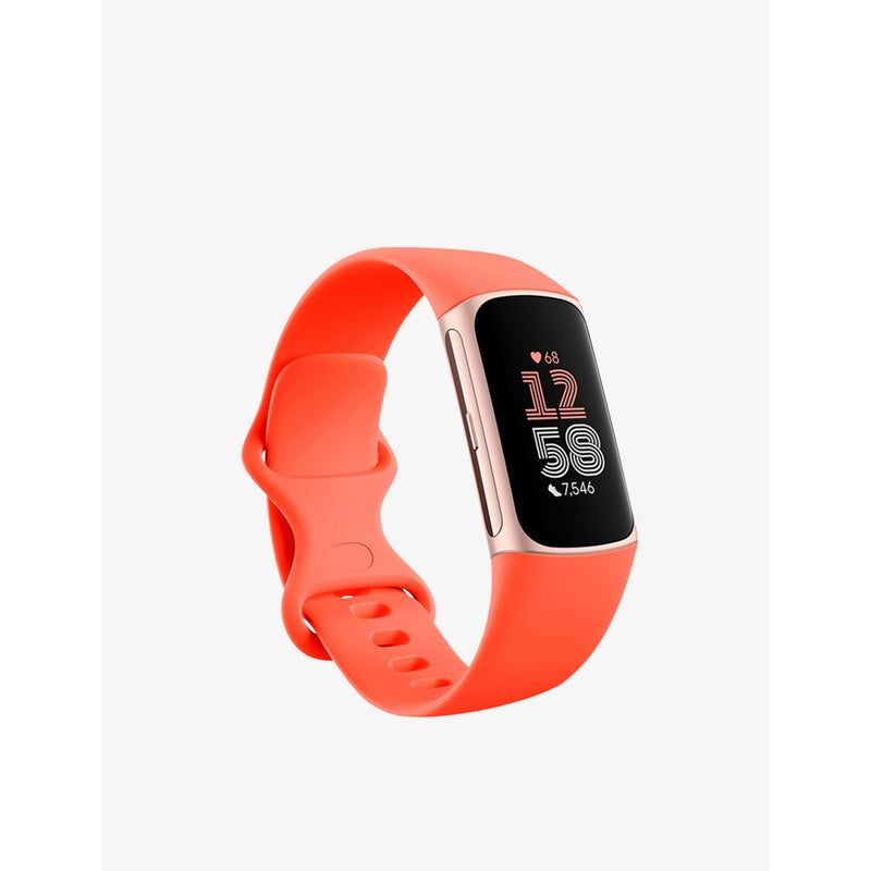 Charge 6 Premium Fitness Tracker - Coral/Champagne Gold
