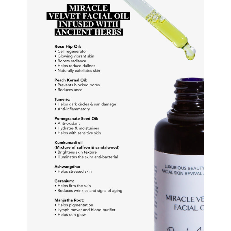 Dimple Amani Miracle Velvet facial oil 50ml - British product