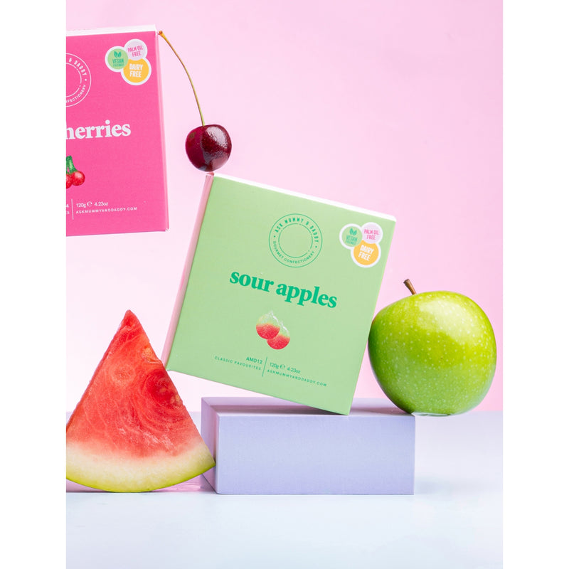 Ask Mummy & Daddy vegan sour apple gift box 120g - British product