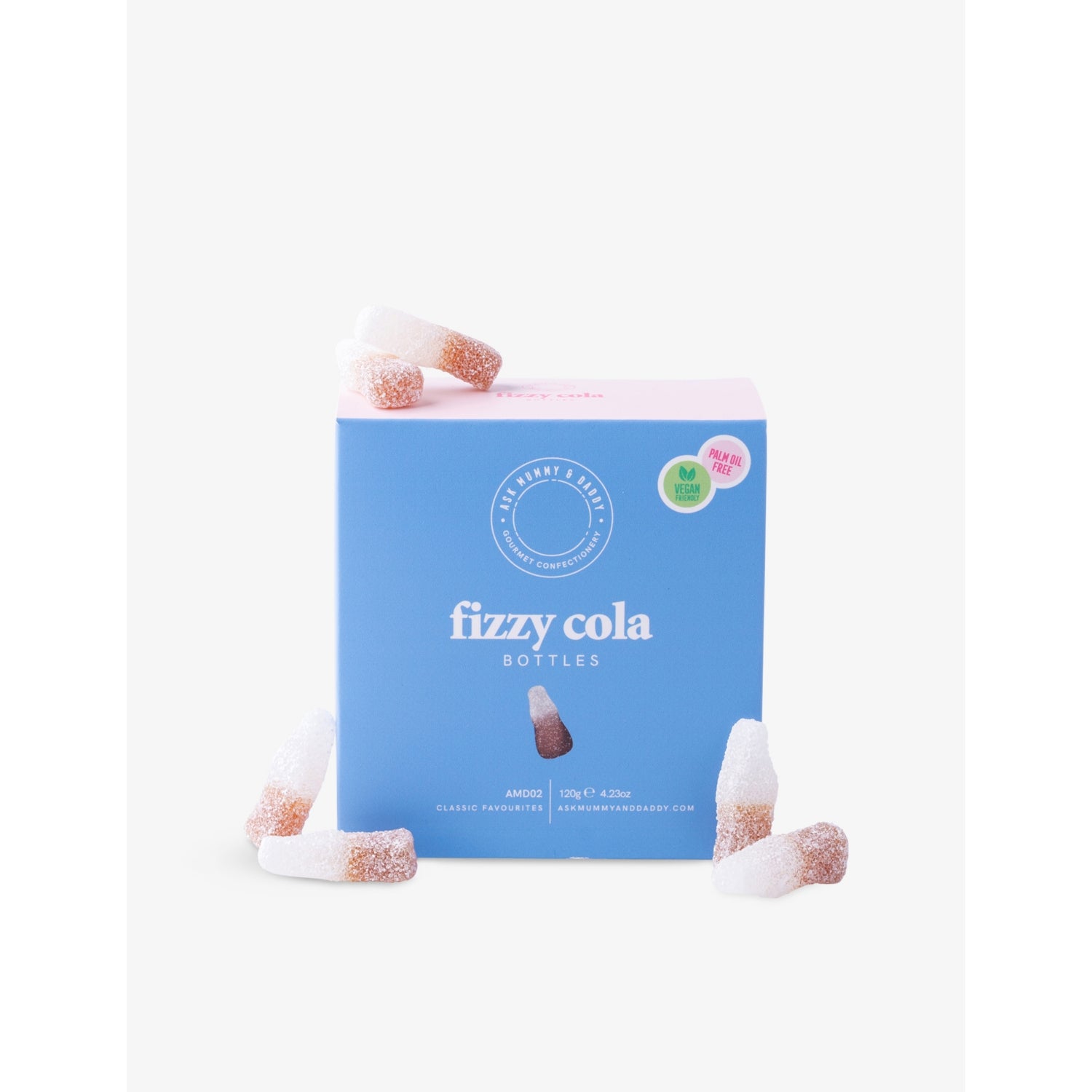 Ask Mummy & Daddy fizzy cola sweets vegan 120g - British product