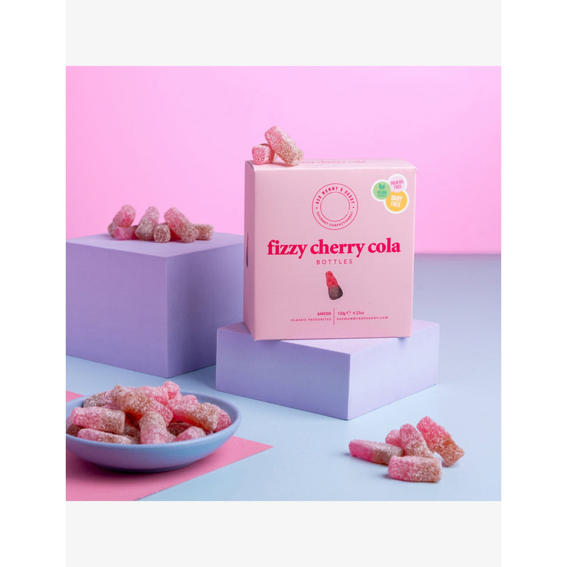 Ask Mummy & Daddy vegan cherry cola bottles 120g, UK version