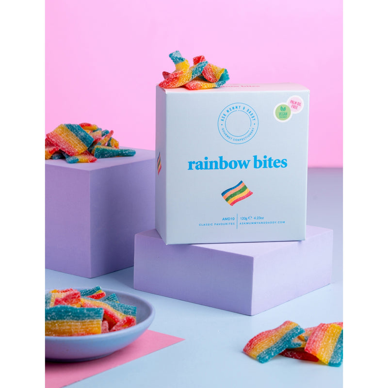 Ask Mummy and Daddy Rainbow Bites vegan sweets 120g - British product