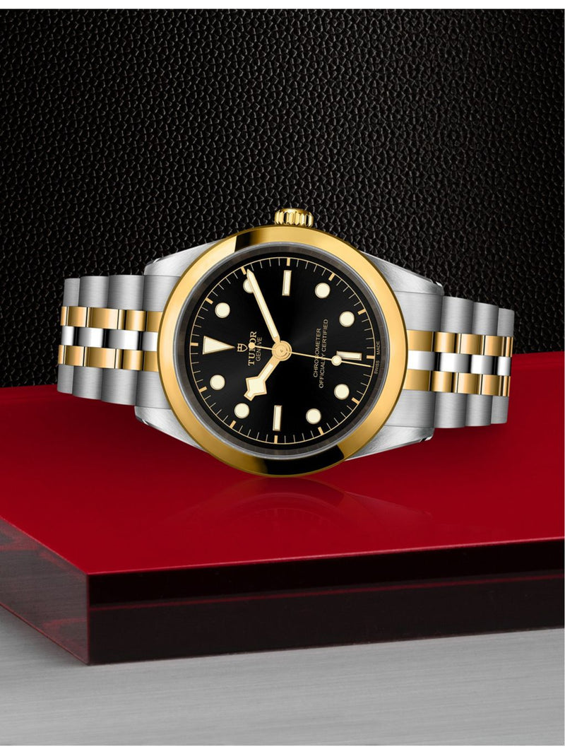 Tudor Black Bay 41 yellow-gold steel automatic watch, imported from the UK