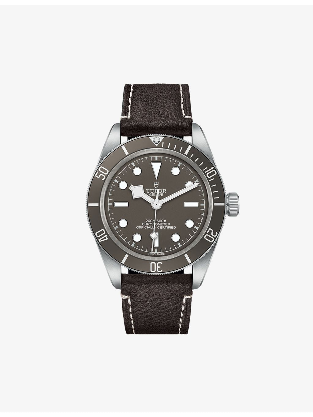 Tudor Black Bay 58 sterling-silver and leather watch 39mm - British product