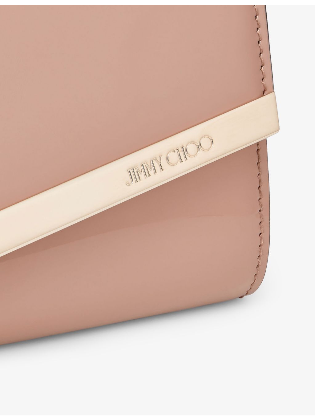 Jimmy Choo Emmie patent-leather clutch, UK version