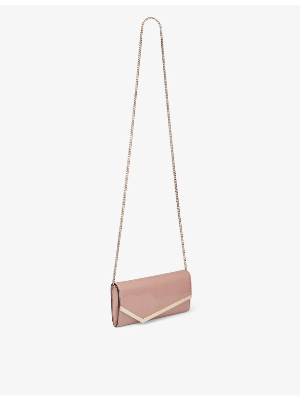 Jimmy Choo Emmie patent-leather clutch, UK version