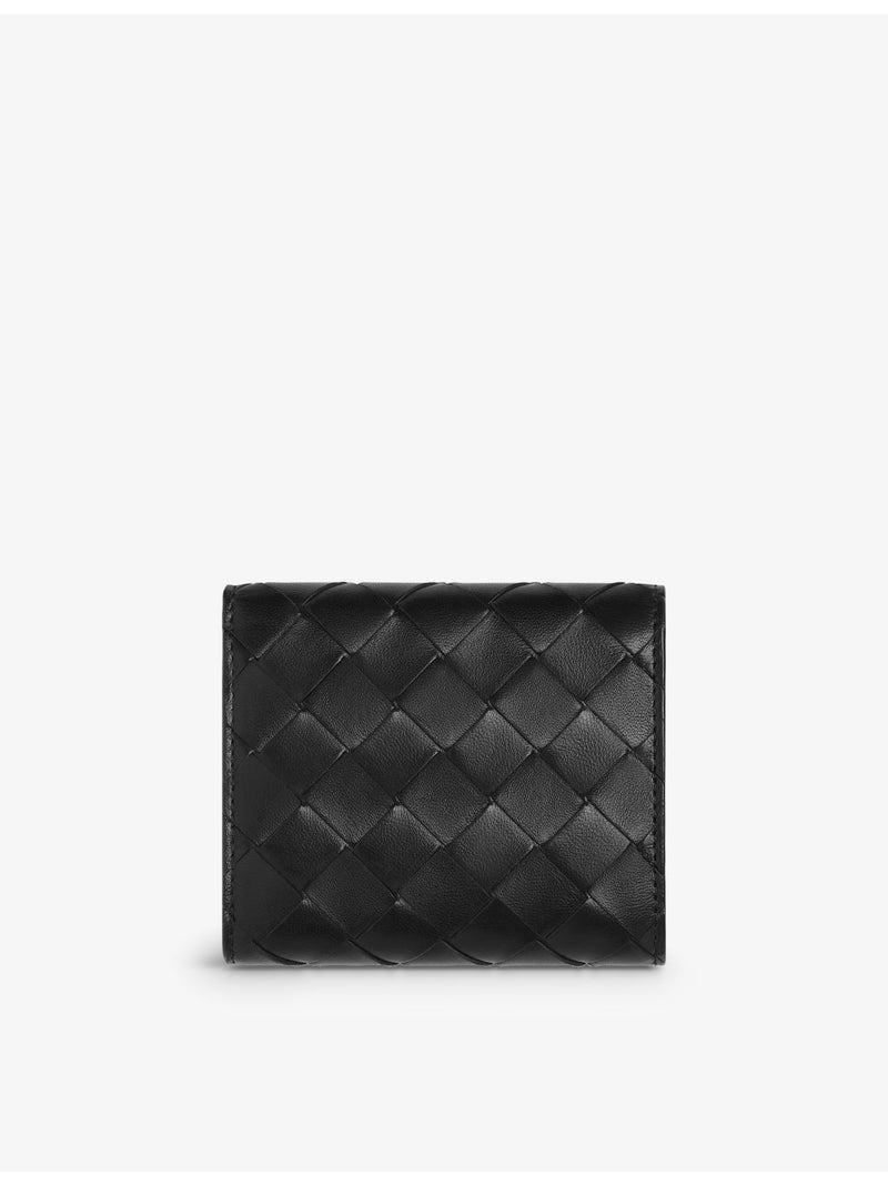 Bottega Veneta intrecciato leather trifold wallet 9x10.5cm, imported from the UK