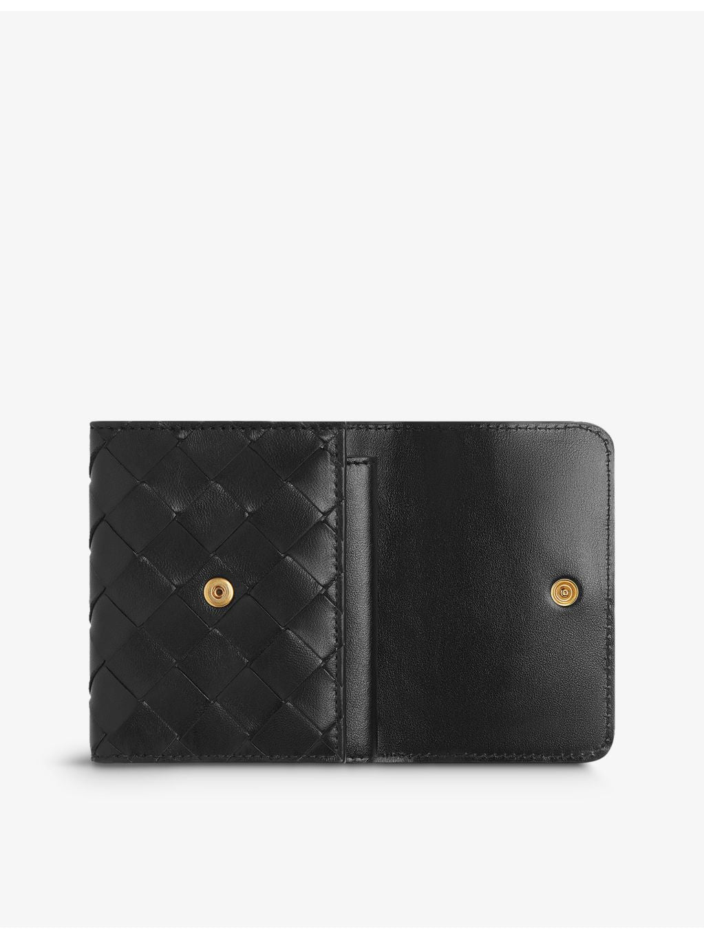 Bottega Veneta intrecciato leather trifold wallet 9x10.5cm, imported from the UK