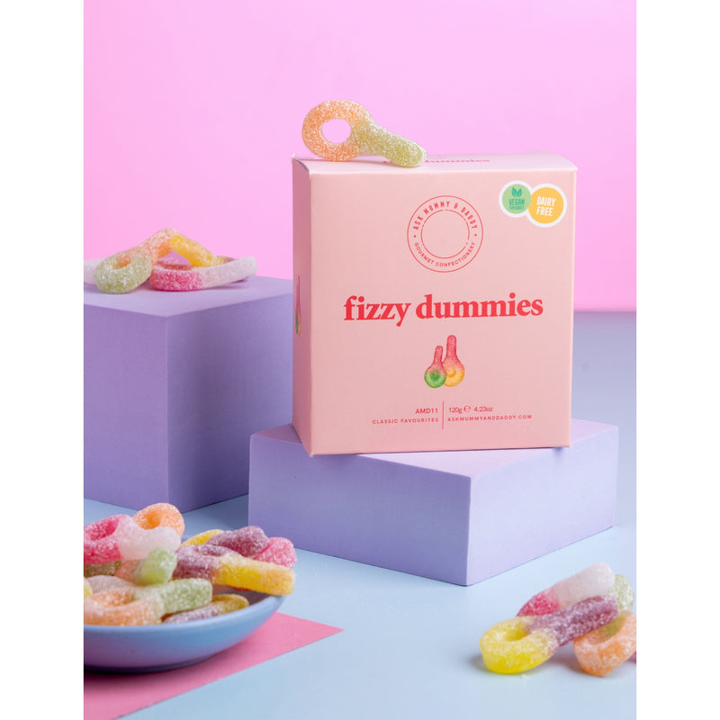 Ask Mummy & Daddy Fizzy Dummies vegan sweets 120g (British brand)