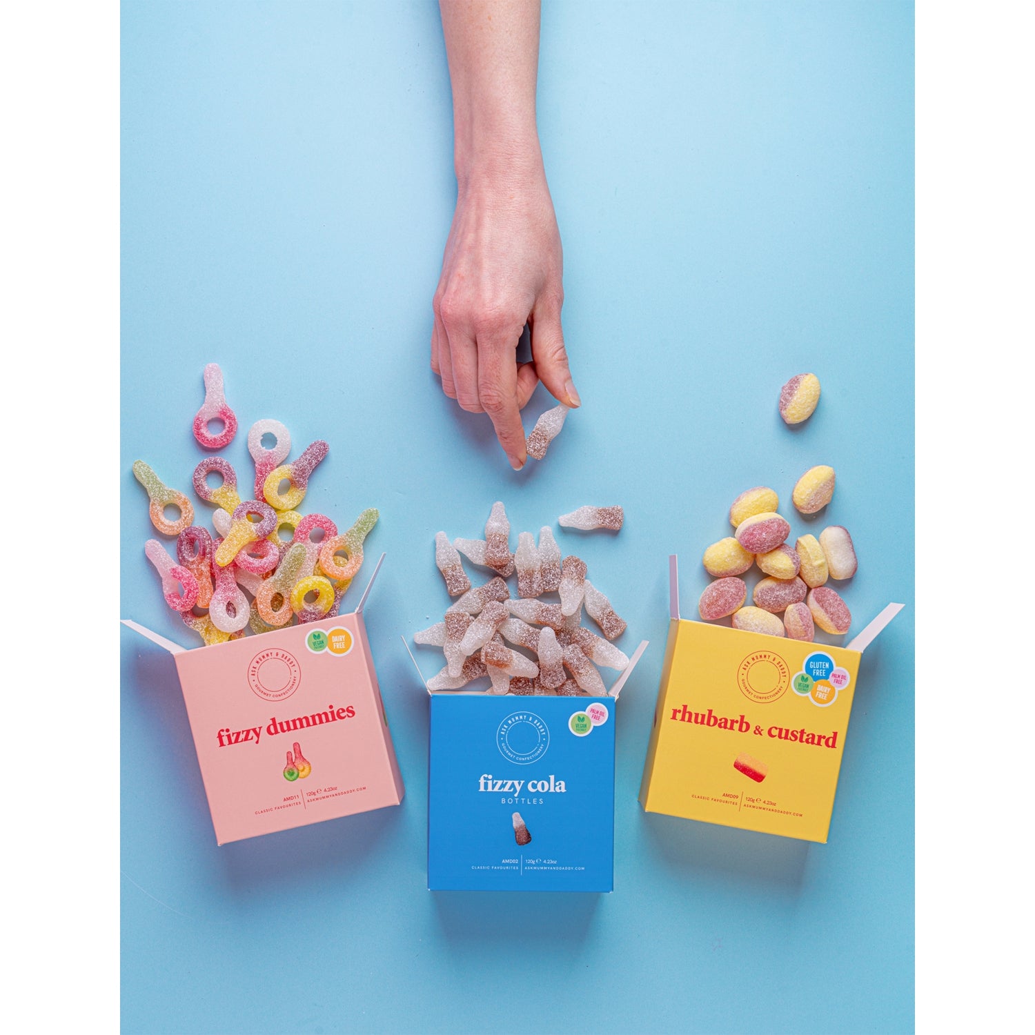 Ask Mummy & Daddy Fizzy Dummies vegan sweets 120g (British brand)