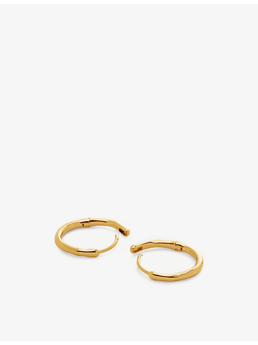 Monica Vinader Siren Muse small hoop earrings 18ct gold-plated vermeil (British brand)
