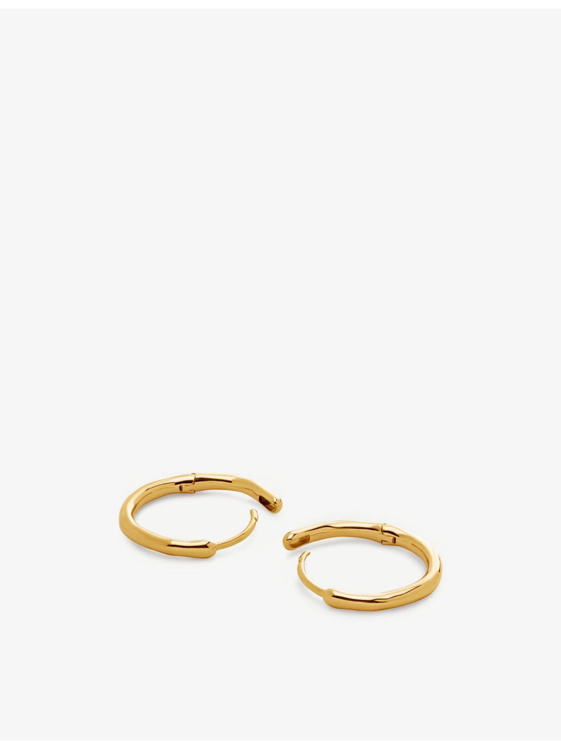 Monica Vinader Siren Muse small hoop earrings 18ct gold-plated vermeil (British brand)