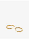 Monica Vinader Siren Muse small hoop earrings 18ct gold-plated vermeil (British brand)