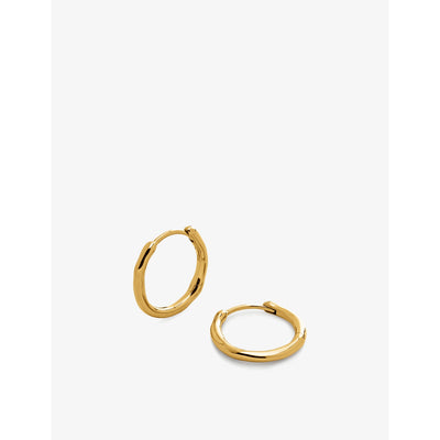 selfridges Monica Vinader Siren Muse Small 18ct Yellow Gold-Plated Vermeil Sterling Silver Hoop Earrings- Buy online at McGrocer
