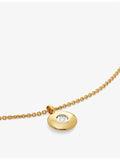 Monica Vinader April birthstone diamond pendant necklace (British brand)