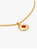 Monica Vinader garnet pendant necklace in vermeil sterling silver - British product