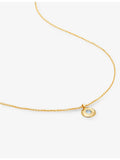 Monica Vinader aquamarine birthstone necklace 41-46cm (British brand)