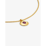 Monica Vinader 18ct gold vermeil ruby pendant, UK version