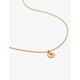 Monica Vinader 18ct gold vermeil ruby pendant, UK version