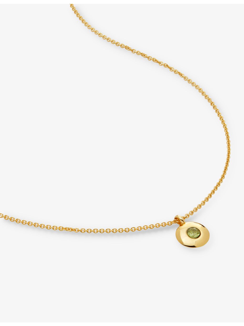 Monica Vinader 18ct gold vermeil peridot necklace - British product