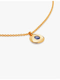 Monica Vinader sapphire pendant necklace in 18ct gold vermeil (British brand)