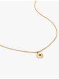 Monica Vinader birthstone pendant necklace pink tourmaline adjustable chain, UK version