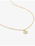 Monica Vinader turquoise pendant necklace in 18ct gold vermeil - British product
