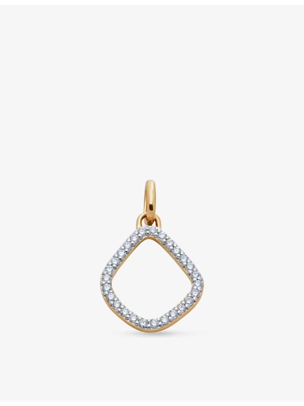 Monica Vinader yellow gold kite pendant lab-grown diamond, imported from the UK