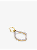 Monica Vinader yellow gold kite pendant lab-grown diamond, imported from the UK
