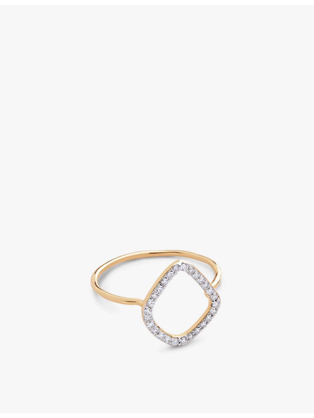 Monica Vinader lab grown diamond 14ct gold ring - British product