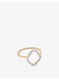 Monica Vinader lab grown diamond 14ct gold ring - British product