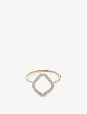 Monica Vinader Riva Kite Lab Grown Diamond and 14ct Solid-Gold Ring