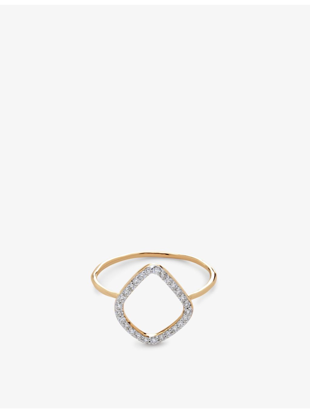 Monica Vinader lab grown diamond 14ct gold ring - British product