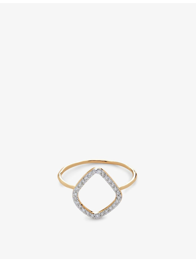 Monica Vinader lab grown diamond 14ct gold ring - British product