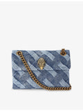 Kurt Geiger London mini Kensington denim cross-body bag, imported from the UK