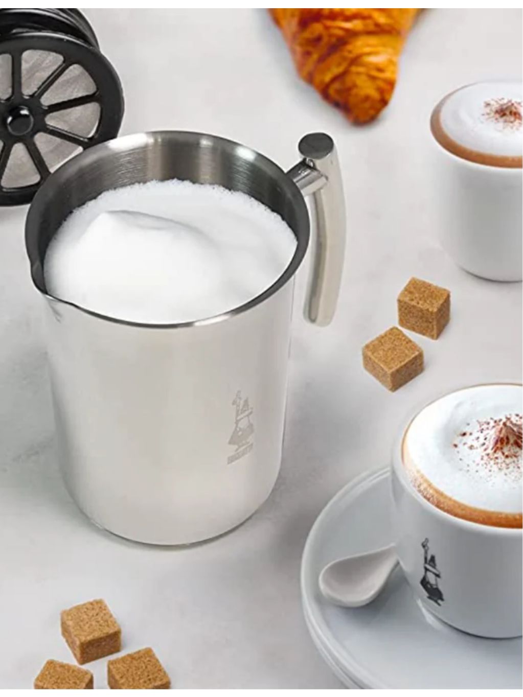 Bialetti stainless steel milk frother 18.5cm, UK version