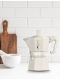 Bialetti three-cup aluminium espresso maker, imported from the UK