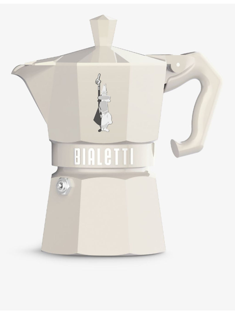 Bialetti three-cup aluminium espresso maker, imported from the UK