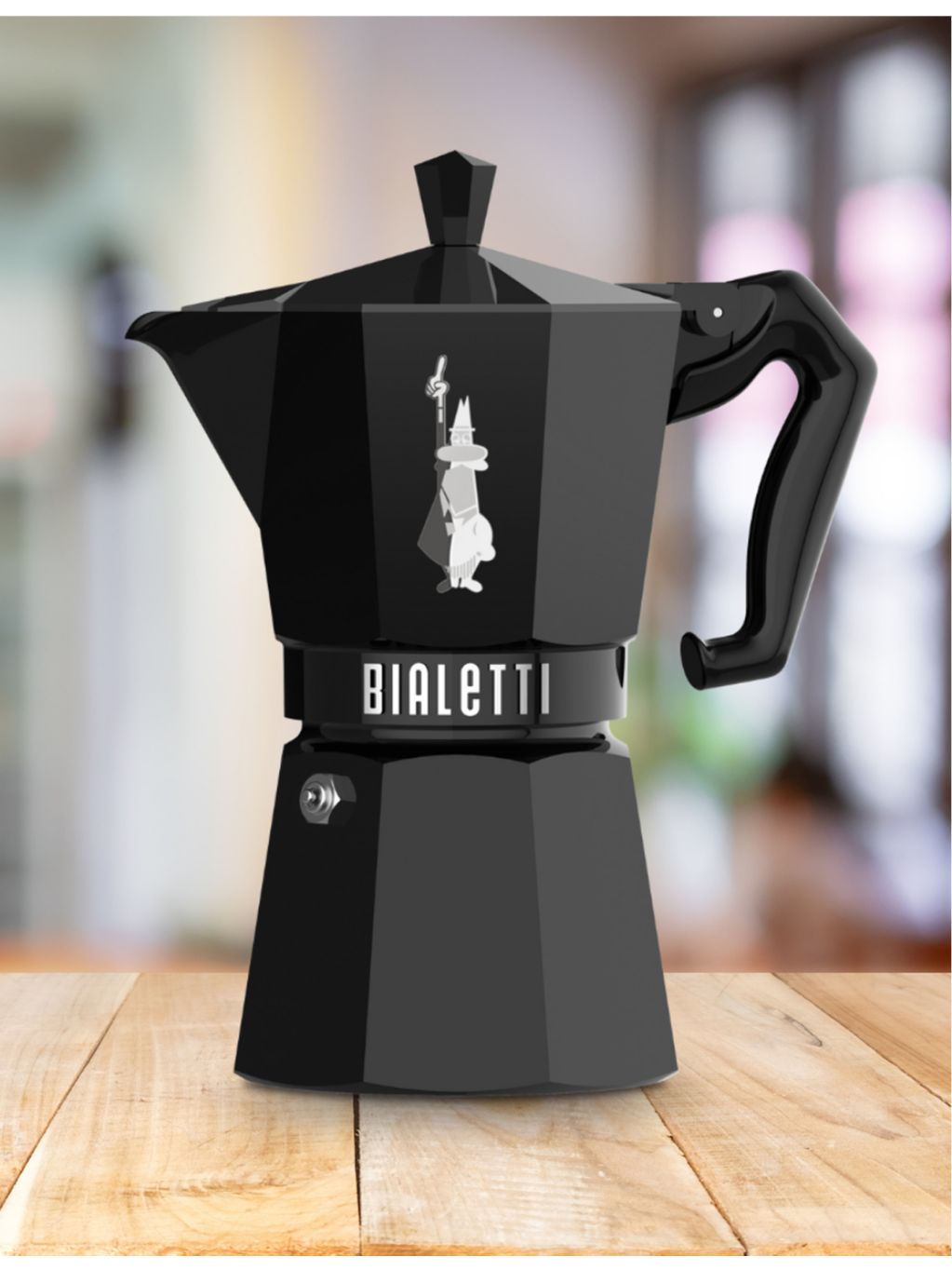 Bialetti aluminium espresso maker six-cup - British product